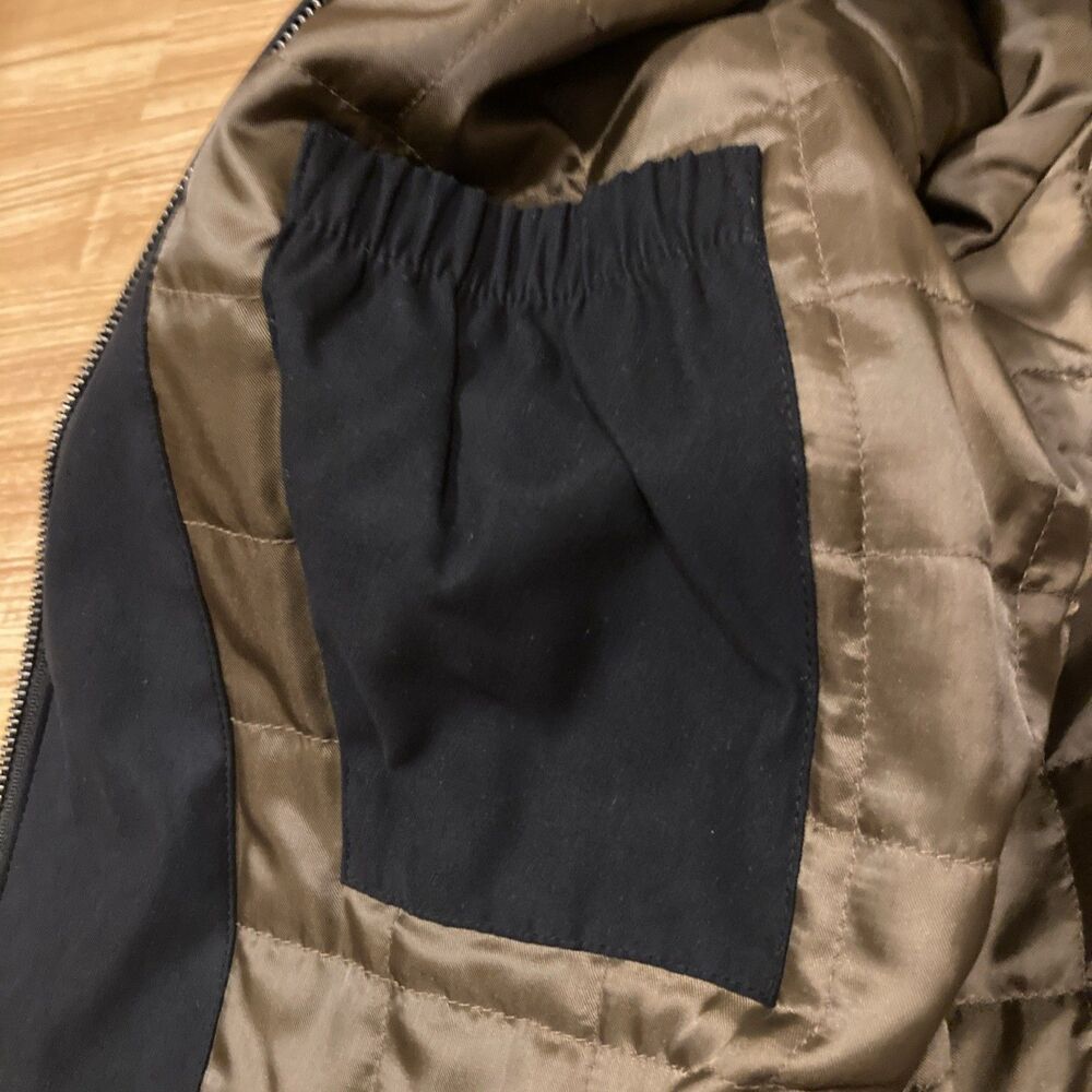 Claiborne Outerwear Mens L Black Soft Shell Jacket 90s Y2K Pockets Full Zip - Picture 7 of 13